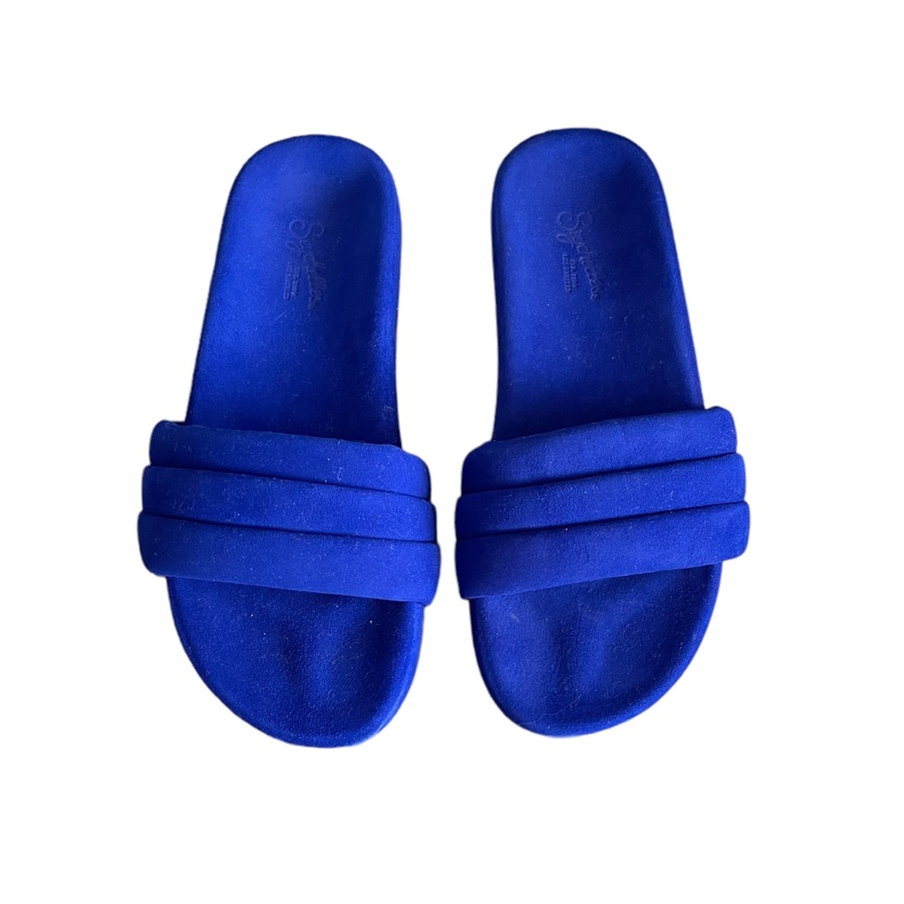 Seychelles Blue Slide Sandals